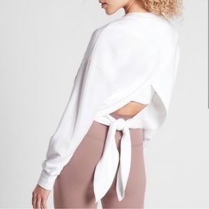 Athleta Yoga Tie Back Sweatshirt